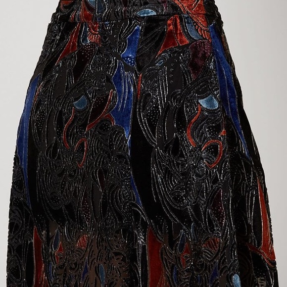 Free People Burnout Velvet Love So Right Maxi Button Skirt - Picture 3 of 9